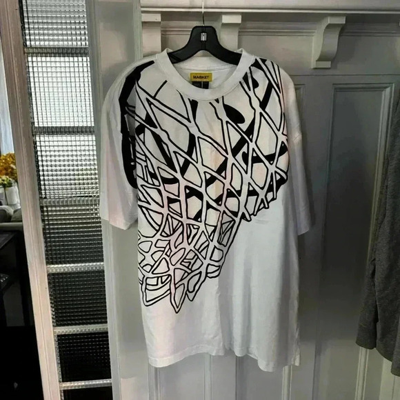 Market X Smiley T-Shirt White Basketball Net Crew Neck Men’s Size XXL - Picture 3 of 9